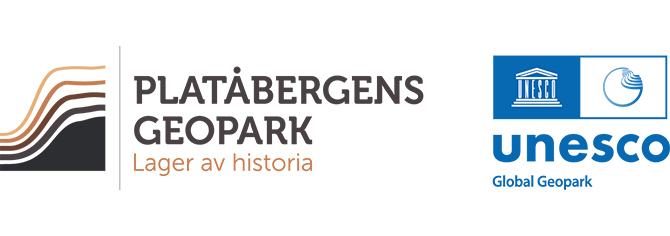 Logotypen för Geoparken och UNESCO. 
