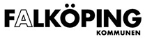 Falköpings kommuns logotyp i svart med A i kontor